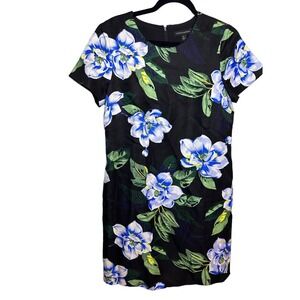 Banana Republic Womens Size 8 Blue Floral Sheath Business Career Wear
